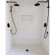 Πλακάκι Flow White 10x40cm Λευκό Γυαλιστερό Πλακάκι Flow White 10x40cm Λευκό Γυαλιστερό